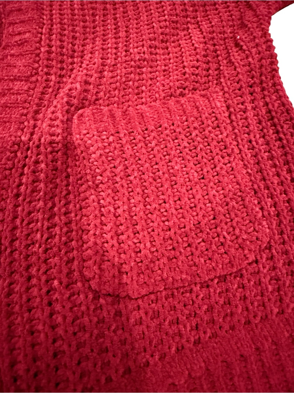 Open-Front Wine Red/Burgundy Knit Cardigan - Picture 5 of 11